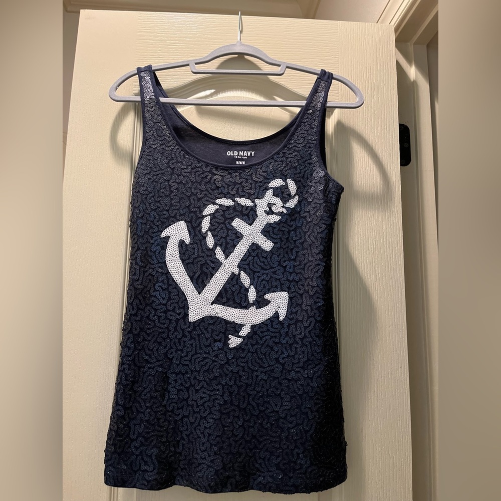 Old Navy sequined anchor top